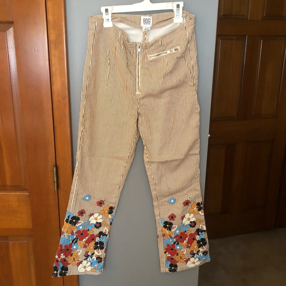 urban Outfitters BDG floral striped pants trousers